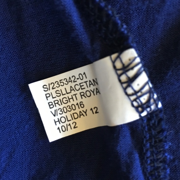 Banana Republic Royal Blue Lace Tank (S) - Picture 6 of 6